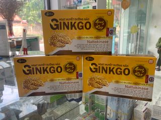 Viên uống Hoạt Huyết Dưỡng Não Ginkgo Hoàng Kim - Hỗ trợ giấc ngủ, giảm chóng mặt, cải thiện tuần hoàn máu não, hộp 20 viên