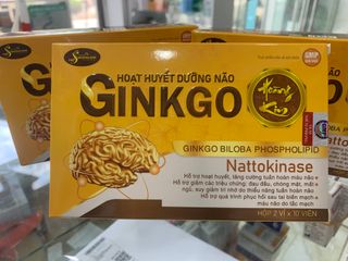 Viên uống Hoạt Huyết Dưỡng Não Ginkgo Hoàng Kim - Hỗ trợ giấc ngủ, giảm chóng mặt, cải thiện tuần hoàn máu não, hộp 20 viên
