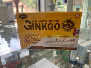 Viên uống Hoạt Huyết Dưỡng Não Ginkgo Hoàng Kim - Hỗ trợ giấc ngủ, giảm chóng mặt, cải thiện tuần hoàn máu não, hộp 20 viên