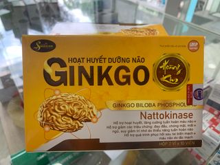 Viên uống Hoạt Huyết Dưỡng Não Ginkgo Hoàng Kim - Hỗ trợ giấc ngủ, giảm chóng mặt, cải thiện tuần hoàn máu não, hộp 20 viên