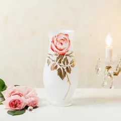 Lọ Hoa Sứ Cao Cấp - Thiết Kế Sang Trọng Mạ Vàng Họa Tiết Hoa Hồng cho Không Gian Sống Đẳng Cấp và Tinh Tế