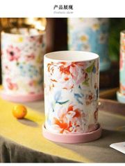 Bình Sứ Đa Năng Họa Tiết Hoa Magrace Paris - Decor Sang Trọng Cho Không Gian Sống, Quà Tặng Ý Nghĩa