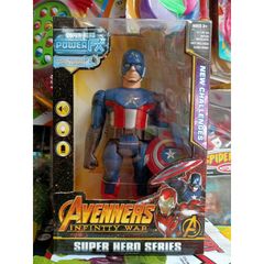 Đồ Chơi Siêu Nhân Avengers Captain America - Đội Trưởng Mỹ Pin Chạy Có Đèn Âm Thanh 810C Quà Tặng Trẻ Em