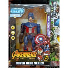 Đồ Chơi Siêu Nhân Avengers Captain America - Đội Trưởng Mỹ Pin Chạy Có Đèn Âm Thanh 810C Quà Tặng Trẻ Em