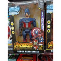 Đồ Chơi Siêu Nhân Avengers Captain America - Đội Trưởng Mỹ Pin Chạy Có Đèn Âm Thanh 810C Quà Tặng Trẻ Em