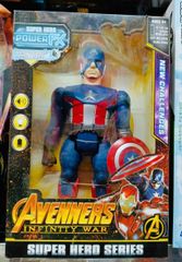 Đồ Chơi Siêu Nhân Avengers Captain America - Đội Trưởng Mỹ Pin Chạy Có Đèn Âm Thanh 810C Quà Tặng Trẻ Em