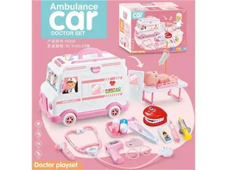 Đồ chơi mô hình xe ô tô cứu thương H325A gồm đồ chơi y tế, đồ chơi nhập vai bác sĩ dành cho trẻ em GIAO MÀU NGẪU NHIÊN