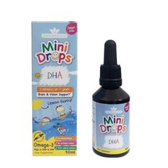 DHA Drops Natures Aid 50ml - Giọt bổ sung DHA cho bé 3-5 tuổi - Hỗ trợ phát triển não bộ và thị lực tự nhiên