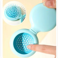 Lược Chải Tóc MIRA Gỡ Rối Kèm Gương Soi Mini, Thiết Kế Nhỏ Gọn, Chất Liệu Bền Bỉ, Phụ Kiện Thời Trang Tiện Lợi Cho Phái Đẹp