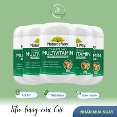Viên uống vitamin tổng hợp Nature’s Way Daily Multivitamin 200 viên - Bổ sung vitamin & khoáng chất thiết yếu từ Úc, hỗ trợ sức khỏe tổng thể.