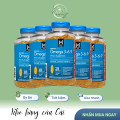 Viên uống Omega 3-6-9 Member's Mark 300 viên - Bổ sung dầu cá - Tăng cường sức khỏe tim mạch & làm đẹp da - Chất lượng Mỹ