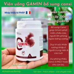 GAMIN –Canxi Hữu Cơ Dễ Hấp Thu Cho Bà Bầu, Người Lớn Tuổi, Trẻ Em