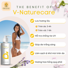 Sữa Tắm Nữ Vnaturecare Hương Hoa Hồng 190mL - Dưỡng Da Mềm Mượt, Lưu Hương Lâu, Chiết Xuất Thiên Nhiên, Phù Hợp Với Da Nhạy Cảm