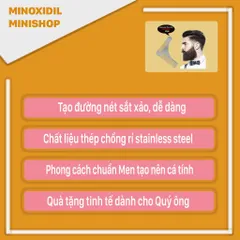 Lược Tạo Kiểu Râu Thép Chống Rỉ - Dụng Cụ Chỉnh Chu Râu Đa Năng cho Nam - Tiêu Chuẩn EU và USA