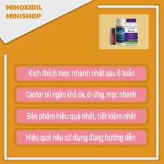 Combo Dung Dịch Mọc Lông Mày Mi Nox Idil 5% - Bao Gồm Castor Oil và Biotin 10,000mcg - Hỗ Trợ Làm Đẹp Tóc và Lông Mày