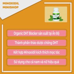 Viên Uống Organic DHT Blocker Ấn Độ - Hỗ Trợ Mọc Tóc, Ngăn Rụng Tóc, Chiết Xuất Thảo Dược An Toàn, 60 Viên