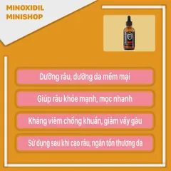 Dầu Dưỡng Râu Beard Oil No.01 30ml - Giúp Mềm Da, Kích Thích Tăng Trưởng Râu, Ngăn Vảy Gàu, Kháng Khuẩn Từ Thiên Nhiên