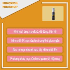 Dung Dịch Mọc Râu Tóc Minoxidil 5% Dạng Bọt - Giúp Mọc Râu Tơ Nhanh Chóng Sau 6-8 Tuần, Sản Phẩm Chính Hãng Từ Mỹ
