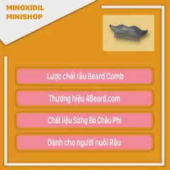 Lược Chải Râu Beard Comb Bằng Sừng Bò Châu Phi - Giúp Râu Ngăn Nắp, Phong Cách Nam Tính, Quà Tặng Độc Đáo Cho Đấng Mày Râu