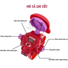 Đồng Hồ Đeo Tay Hoạt Hình Sarino/Disney - Chiếu 24 Hình Ảnh Độc Đáo, Hiển Thị Ngày Giờ, Dây Mềm Mại, Quà Tặng Cho Bé