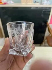 Bộ bình rượu Bohemia 500ml + 6 cốc pha lê Quadro 55ml - Dụng cụ pha chế cao cấp, chính hãng Séc, an toàn cho thực phẩm