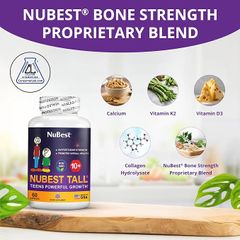 Viên Uống Tăng Chiều Cao Nubest Tall 10+ - Hỗ Trợ Phát Triển Chiều Cao Tự Nhiên Cho Trẻ Em, Bổ Sung Canxi và Vitamin, Sản Xuất Tại Mỹ