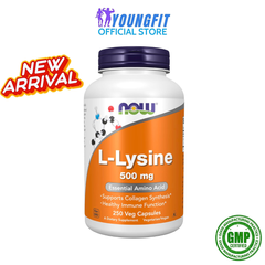Viên Uống Lysine NOW Foods Tăng Đề Kháng & Tổng Hợp Collagen - Hộp 250 Viên - Hỗ Trợ Làm Đẹp Da Khỏe Mạnh