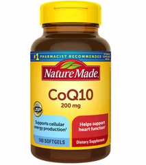Viên uống hỗ trợ tim mạch Nature Made CoQ10 200mg - 140 viên nang mềm tăng cường sức khỏe tim và năng lượng tế bào