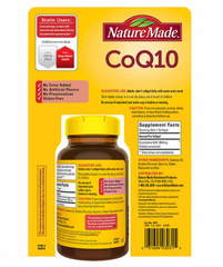 Viên uống hỗ trợ tim mạch Nature Made CoQ10 200mg - 140 viên nang mềm tăng cường sức khỏe tim và năng lượng tế bào