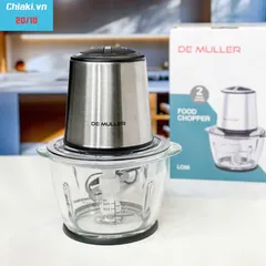 Máy Xay Thịt De Muller 500W - Xay Nhuyễn Thịt, Cá, Rau Củ, Cối Thủy Tinh 1.2L Sang Trọng, êm Ái, Thiết Kế Đẹp Đức