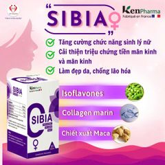 Viên Uống SIBIA Cân Bằng Nội Tiết Tố Nữ Nhập Khẩu Pháp - Hỗ Trợ Sinh Lý, Đẹp Da, Giảm Khó Chịu Giai Đoạn Tiền Mãn Kinh & Mãn Kinh
