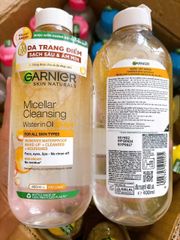 Nước Tẩy Trang Garnier Micellar Dầu Nhẹ - Làm Sạch Sâu Lớp Trang Điểm Waterproof 400ml - Cho Da Nhạy Cảm