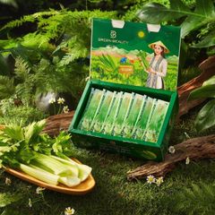 Bột Cần Tây Green Beauty Detox Đẹp Da, Giảm Cân, Tăng Cường Miễn Dịch - Hộp 36 Gói Thức Uống Sức Khỏe