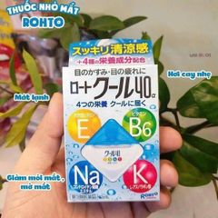 Nước Nhỏ Mắt Rohto Vita 40 Nhật Bản 12ml - Giúp Giảm Mệt Mỏi Và Làm Mát Mắt, Thích Hợp Cho Dân Văn Phòng, Người Sử Dụng Máy Tính