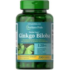 Viên Uống Bổ Não Ginkgo Biloba Puritans Pride 200 Viên - Tăng Cường Trí Nhớ và Tập Trung, Hỗ Trợ Sức Khỏe Não Bộ