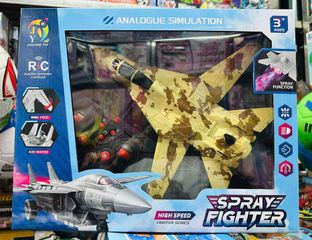 Đồ Chơi Máy Bay Điều Khiển Từ Xa 9038 - RC Spray Fighter High Speed Có Hiệu Ứng Đèn LED và Phun Hơi Nước, Quà Tặng Hấp Dẫn Cho Trẻ Em