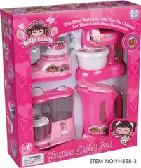 Bộ đồ chơi gia đình Hello Kitty House hold set gồm 4 món đồ gia dụng có đèn và âm thanh YH858-3 giao ngẫu nhiên