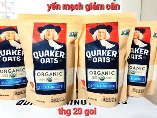 Yến Mạch Quaker Oats 454g (Tem Xanh) - Thực Phẩm Lành Mạnh, Dinh Dưỡng Cho Bữa Sáng, Giàu Chất Xơ, Nguồn Gốc Từ Mỹ