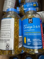 Viên Uống MEMBER'S MARK Omega 369 1600mg Hỗ Trợ Tim Mạch và Não Bộ - Suplement Chất Lượng 300 Viên Mỹ