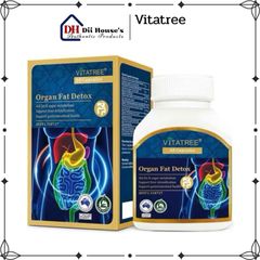 Viên Thải Mỡ Vitatree Organ Fat Detox 60 Viên - Hỗ Trợ Giảm Cân và Thanh Lọc Cơ Thể, Nhập Khẩu Chính Ngạch