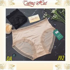 Quần Lót Nữ Ding Dang J92 Lụa Lạnh Mát Phối Ren Mềm Cao Cấp - Thoáng Khí, Cạp Cao, Nhiều Màu Sắc Cho Phái Đẹp