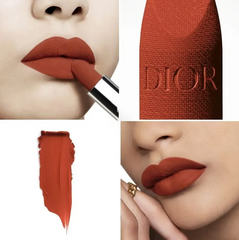 [ tester ] Son Lì Dior Rouge Dior Couture Lipstick Velvet Finish 840 Rayonnante Màu Đỏ Cam Đất 357153