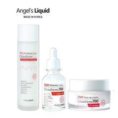 Bộ 3 sản phẩm: Nước thần, Serum, Kem dưỡng Angel Liquid Whitening Program Glutathione dưỡng trắng, dưỡng ẩm cho da