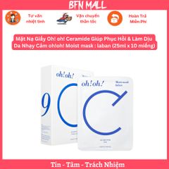 Mặt Nạ Giấy Oh! oh! Ceramide Giúp Phục Hồi & Làm Dịu Da Nhạy Cảm oh!oh! Moist mask : laban (25ml x 10 miếng)