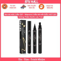 Bút kẻ mắt 2 đầu QIC - Mascara 2 đầu kẻ mắt SIÊU HOT QIC Chống Thấm Nước Lâu Trôi