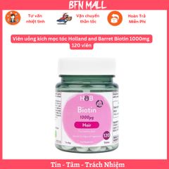 Viên uống kích mọc tóc Holland and Barret Biotin 1000mg 120 viên - BFN.MALL