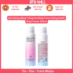 Xịt Chống Nắng Trắng Da Nâng Tone Chống Nước MayCreate 150ml