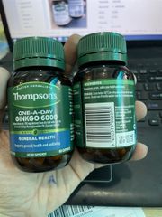Viên Uống Bổ Não Ginkgo 6000mg - Tăng Cường Trí Nhớ Thompsons One A Day 60 Viên, Hỗ Trợ Tuần Hoàn Não