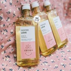 Gel Tắm Bath & Body Works Aroma - Hương Hoa Hồng Vanilla 295ml, Sản Phẩm Làm Đẹp Cho Da Mềm Mại
