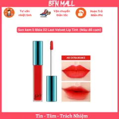 Son kem lì Bbia 02 Last Velvet Lip Tint  (Màu đỏ cam)